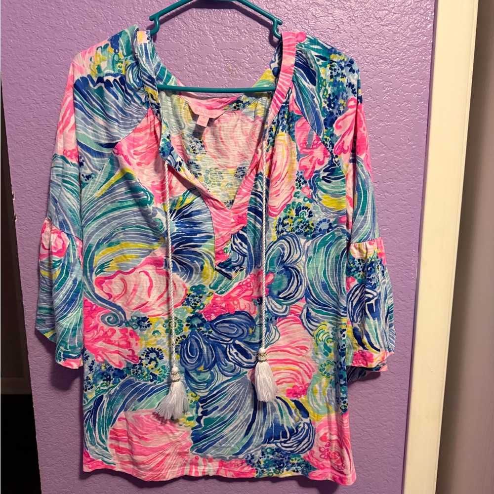 Lilly Pulitzer Pink and Blue Swim Cover-Up